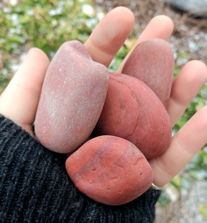 Rough Jasper, Red (Rounded) - 1 LB, Size Medium