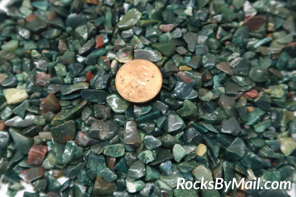 Mini Tumbled Polished Bloodstone 3-5mm, 1/4 LB