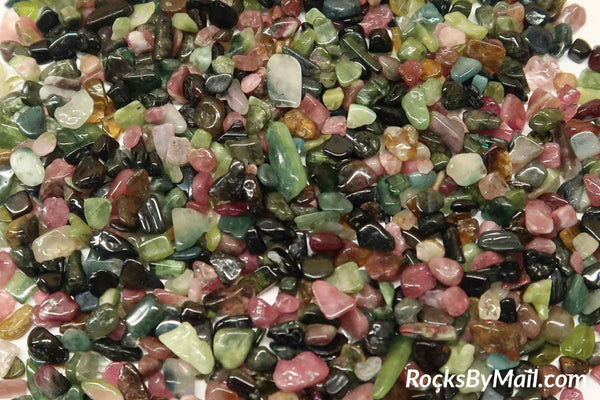 Mini Tumbled Polished Mixed Tourmaline 3-5 mm, 1/4 LB