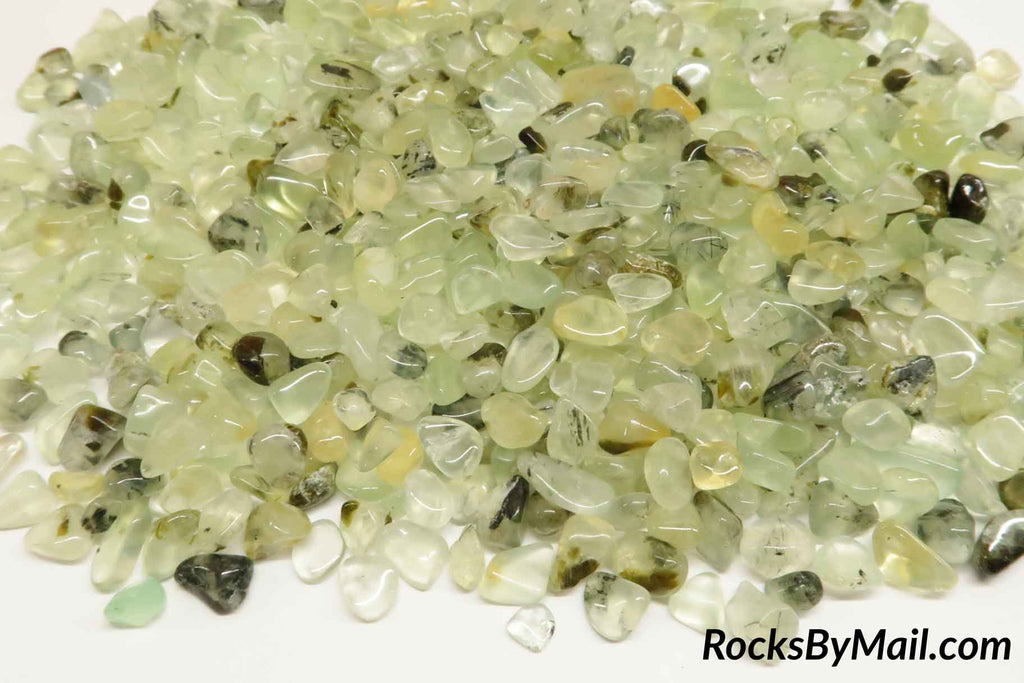 Mini Tumbled Chips - Prehnite, 1/4 LB