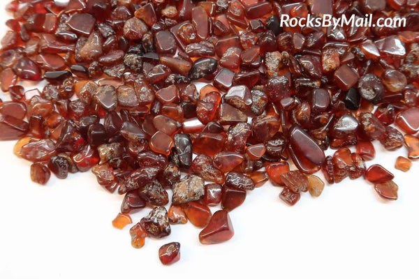 Mini Tumbled Polished Orange Garnet 5-8mm, 1/4 LB