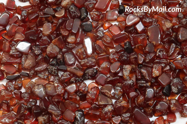 Mini Tumbled Polished Orange Garnet 5-8mm, 1/4 LB