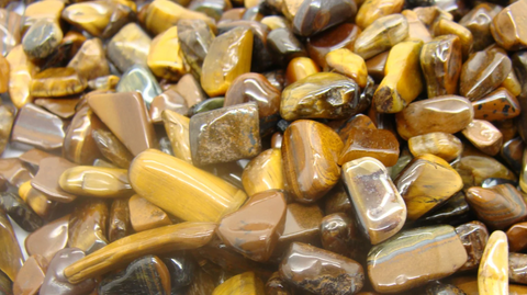 Mini Tumbled Chips - Tiger's Eye, Gold, 1/4 LB