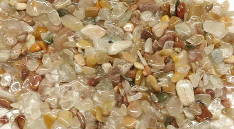 Mini Tumbled Chips - Mixed Rutilated Quartz, 1/4 LB