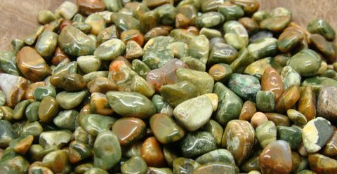 Mini Tumbled Polished Rainforest Rhyolite Chips