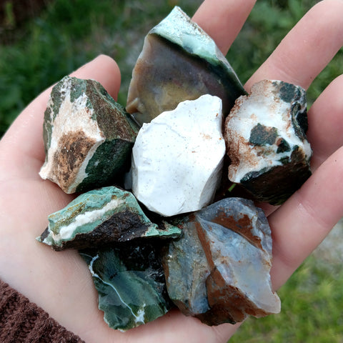 Rough Jasper Mix, Green - 1 LB, Size Small