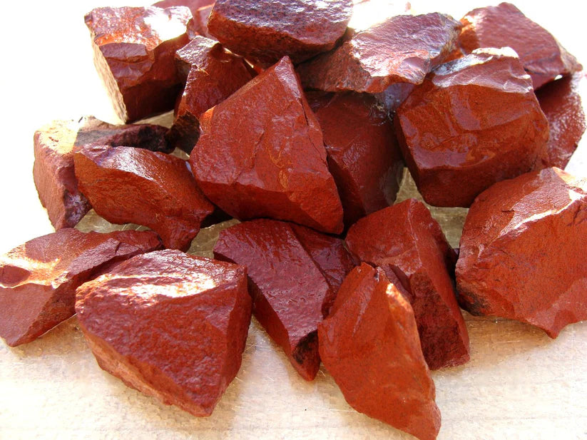 Rough Jasper, Red - 1 LB, Size Medium