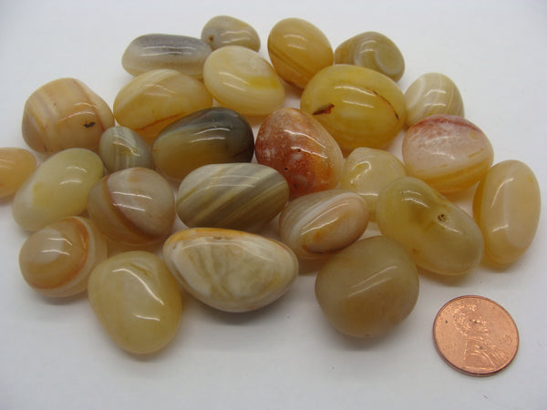 Banded Brown Agate Polished Tumbles