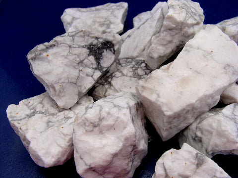 Tumble Mix Rough - White Howlite, 1 LB