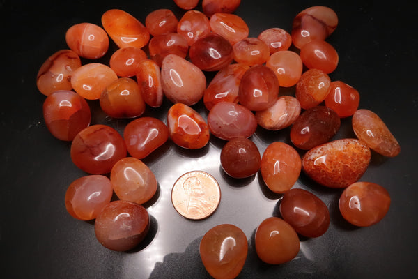 Red Carnelian Polished Tumbles 1/2 lb lot