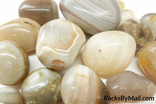 Banded Grey Agate Polished Tumbles