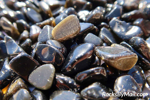 Mini Tumbled Polished Gold Sheen Obsidian, 1/4 LB
