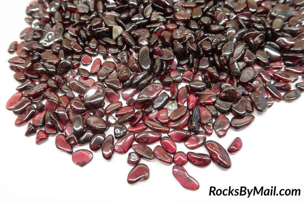 Mini Tumbled Chips - Red Garnet, 1/4 LB