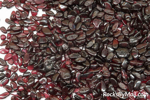 Mini Tumbled Polished Garnet Chips 5-7 mm