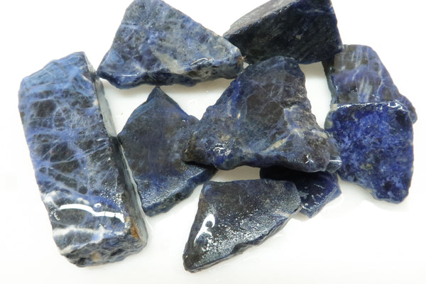 Cut Rough Sodalite Slabs