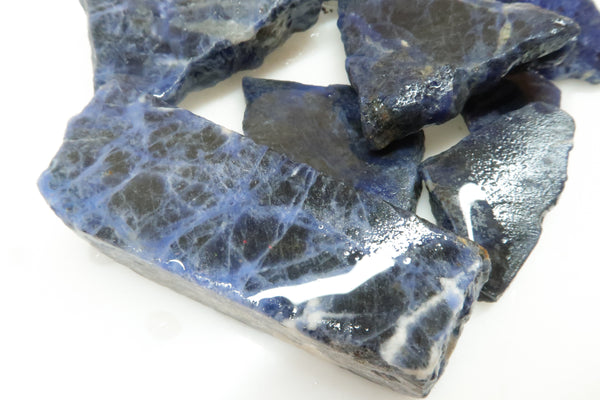 Cut Rough Sodalite Slabs