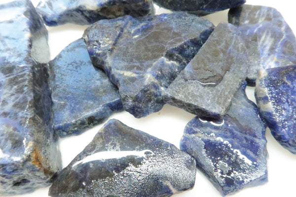 Cut Rough Sodalite Slabs