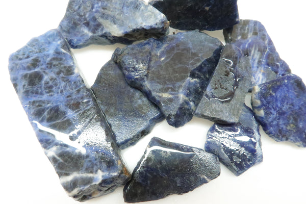 Cut Rough Sodalite Slabs