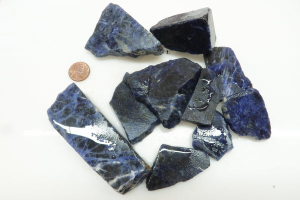 Cut Rough Sodalite Slabs