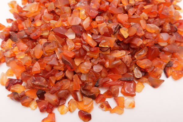 Tumbled Polished Carnelian Chips 5-8mm