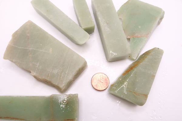 Green Quartz Aventurine Cuts and Slabs