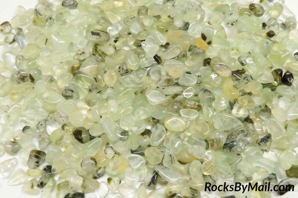 Mini Tumbled Polished Prehnite Chips 5-7 mm