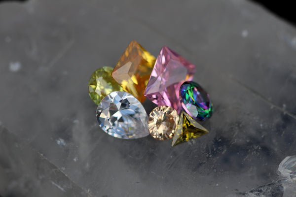 Faceted Gemstones - Lab Created (25 carats)