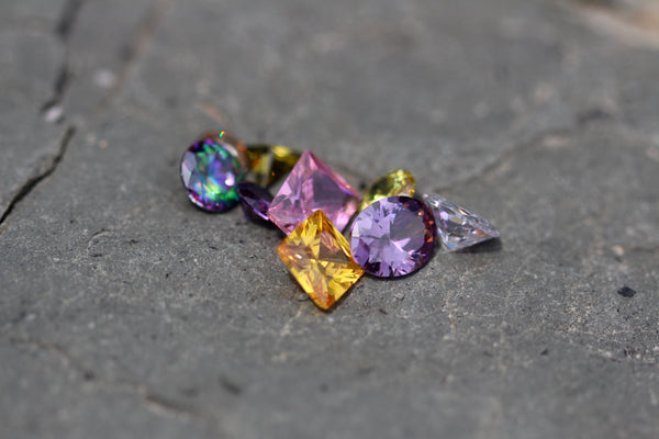 Faceted Gemstones - Lab Created (25 carats)