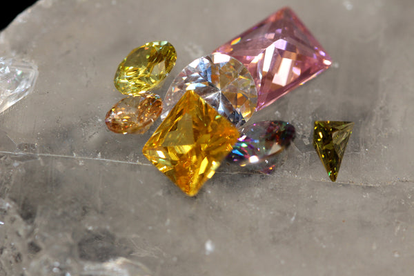 Faceted Gemstones - Lab Created (25 carats)